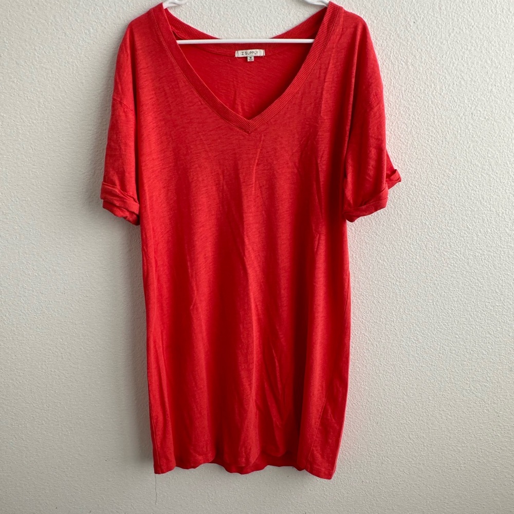 Z Supply T-shirt Dress | Coral | Size Medium